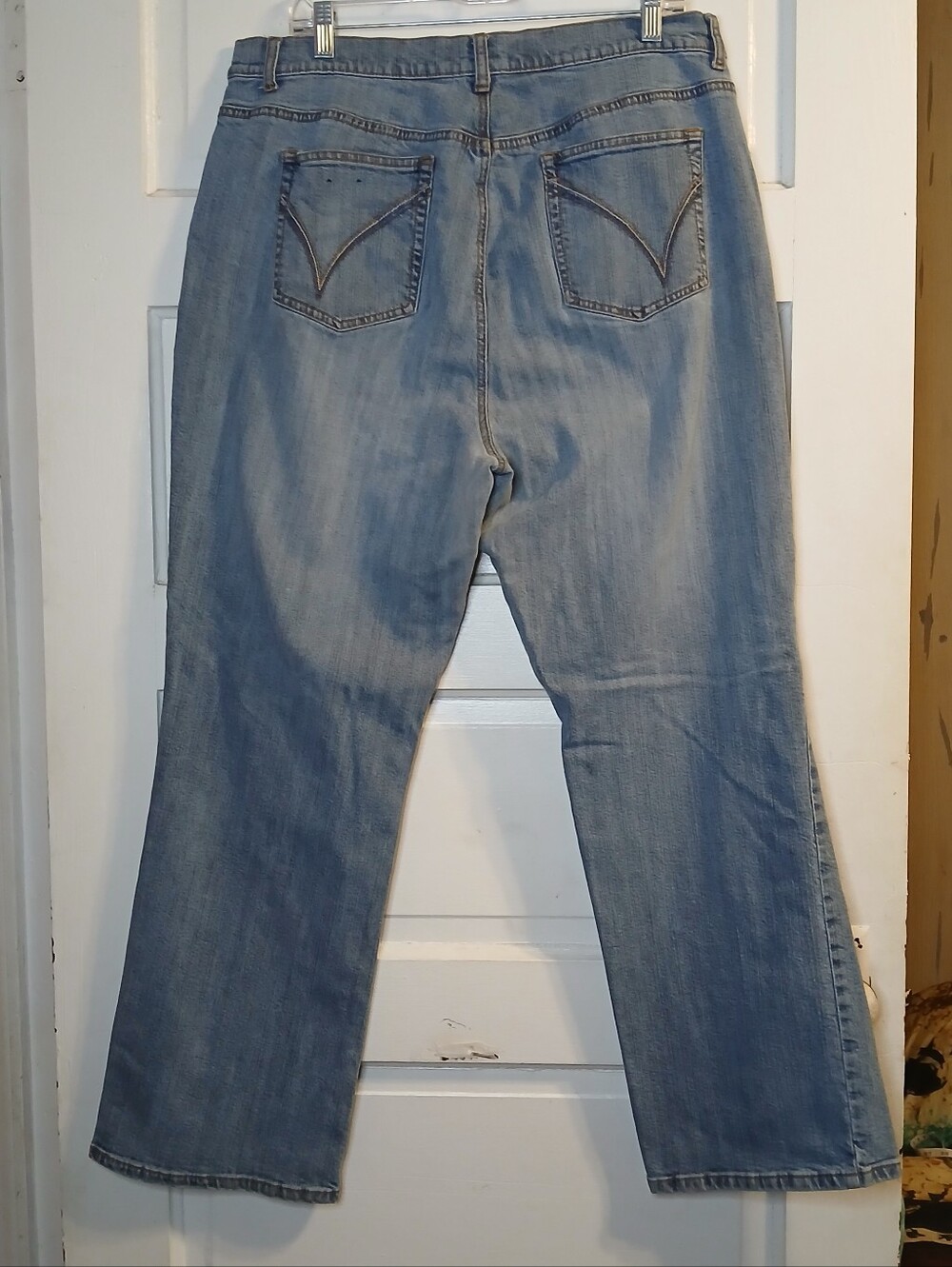 Venezia Womens Jeans Size 20 Average Blue Straight Leg Stretch Denim Plus 30x36